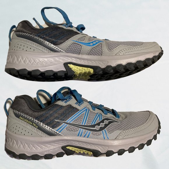 Saucony Trail Blue and Gray Womens Running Shoes Size 11 Excursion TR14 - Picture 2 of 10